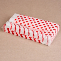 BontaBag 1 kg-os papírtasak piros pöttyös design mintával - 200 db