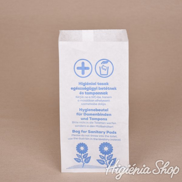 Higiéniai papírzacskó egészségügyi betétekhez és tamponokhoz - 2x100 db