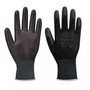 Mártott védőkesztyű fekete 7/S-es méret (10 pár)