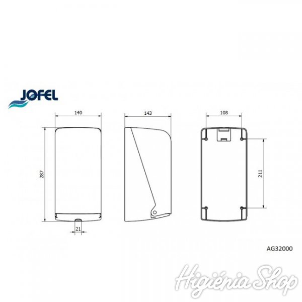 Kéztörlő adagoló MINI tekercsekhez - belső adagolású